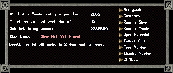 Town Center Vendor Gump