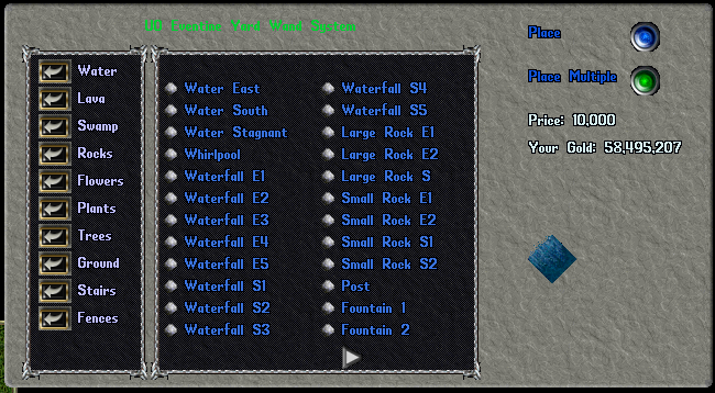 Yard Wand Menu